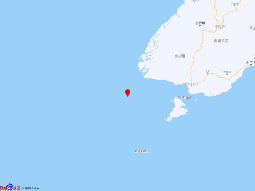 新西兰南岛西岸远海发生6.8级地震