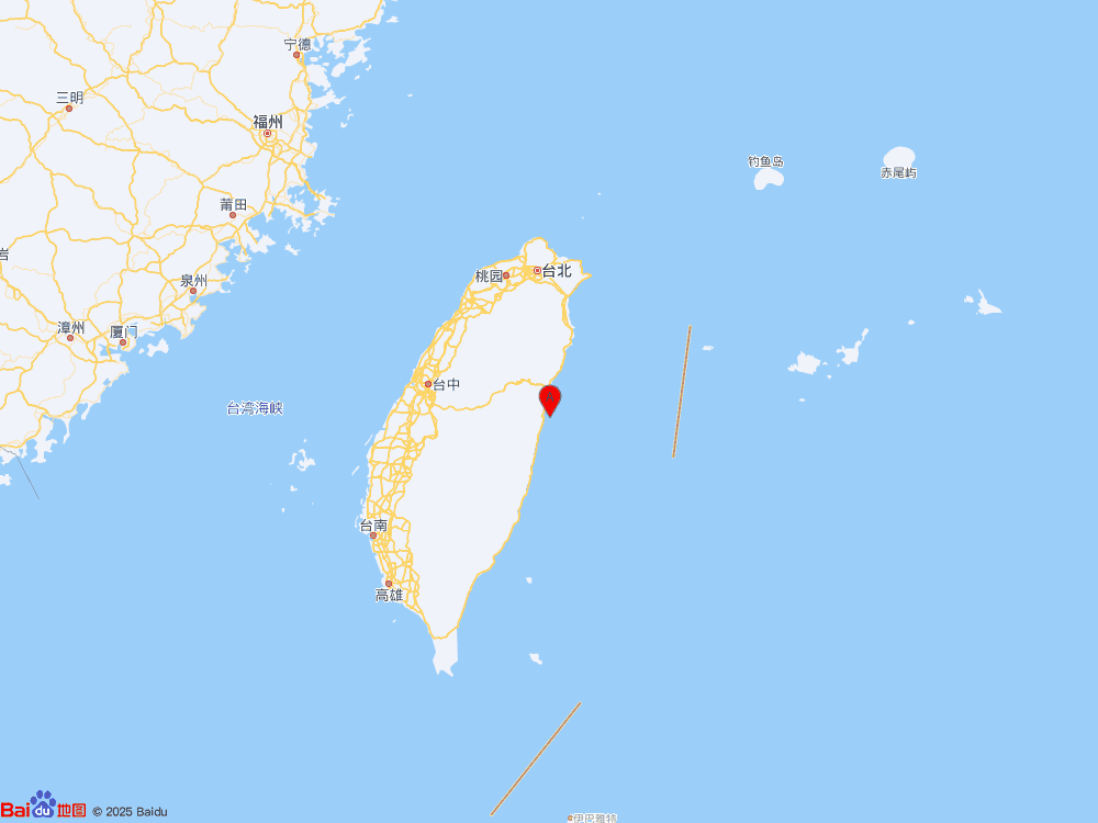 台湾花莲县海域发生4.2级地震