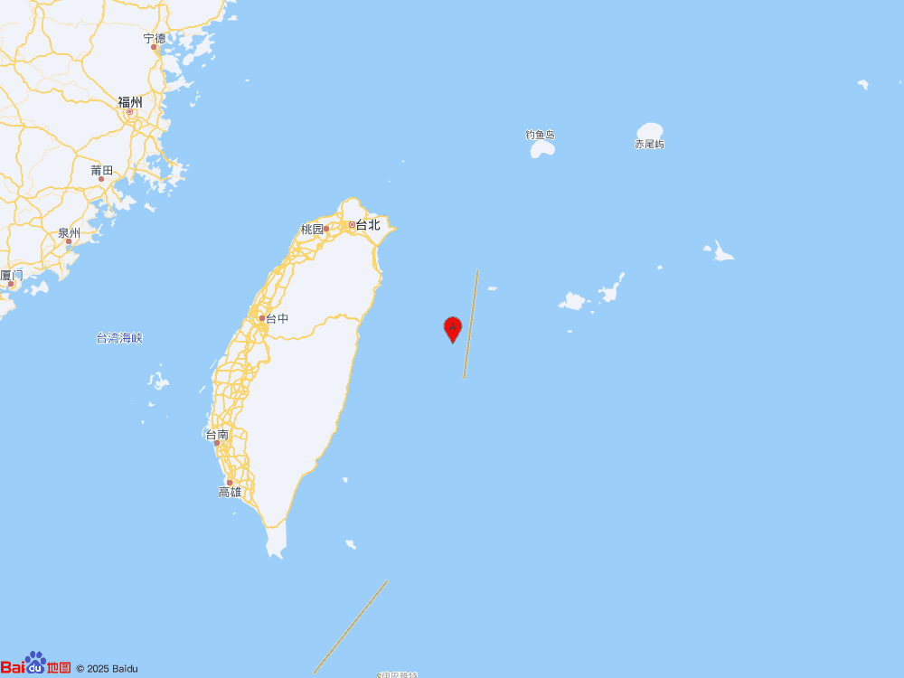 台湾花莲县海域发生4.1级地震