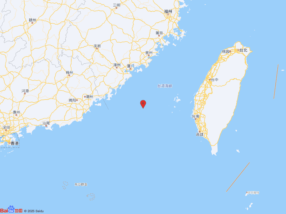 台湾海峡（北纬23.36度，东经118.50度）发生3.0级地震